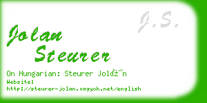 jolan steurer business card